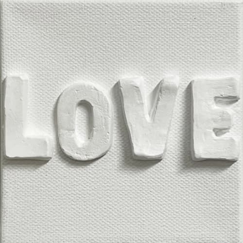 Mini Love 4" x 4" | Mixed Media in Paintings by Emeline Tate