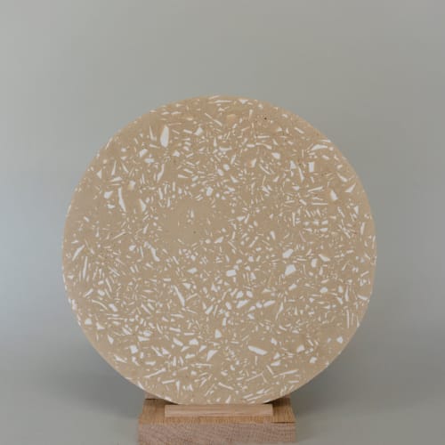 Round Terrazzo 16" - Dessert Sand | Tableware by Tropico Studio