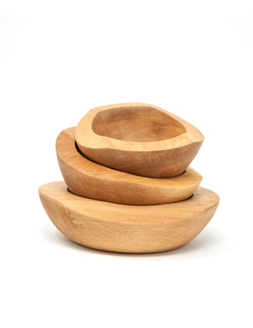 Wooden Bowls (Pack 3 units) | Dinnerware by Hualle