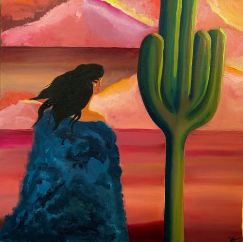 Trouvaille - 24"x24" | Oil And Acrylic Painting in Paintings by Amy Straley