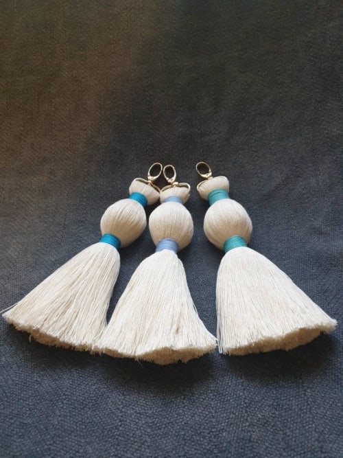 3 Pieces Textile Art Curtain Ornament | Decorative Objects by Sarmal Design