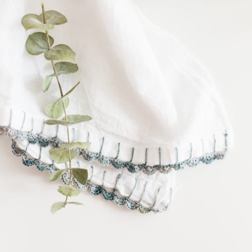 Crochet Edged Dish Towel DIY KIT (with Two Patterns) | Tea Towel in Linens & Bedding by Flax & Twine