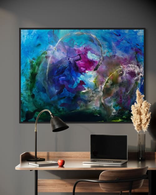 Deep Sea Meanders | Oil And Acrylic Painting in Paintings by Checa Art