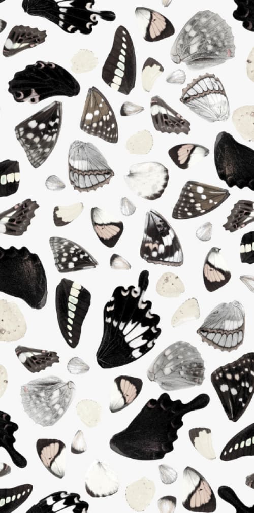 Butterfly Terrazzo Neutral Removable Wallpaper - Peel | Wallpaper by Samantha Santana Wallpaper & Home