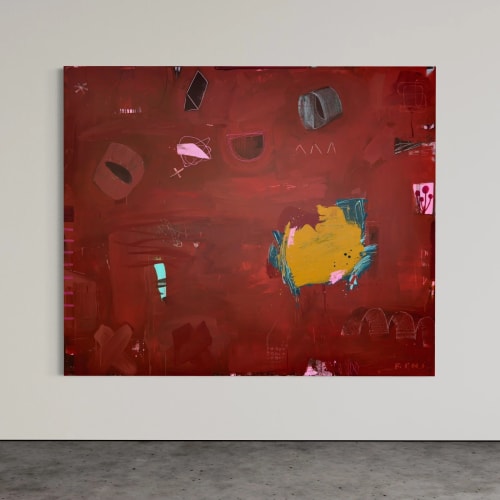 Campfire | Oil And Acrylic Painting in Paintings by Sarah Finucane