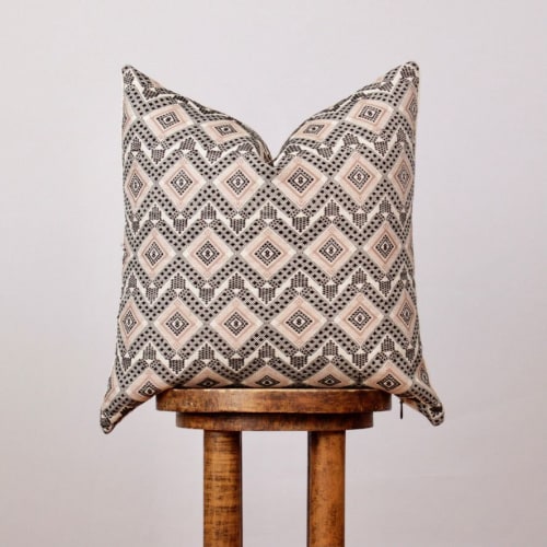 Woven Diamond Medallion Decorative Pillow 19x19 | Pillows by Vantage Design