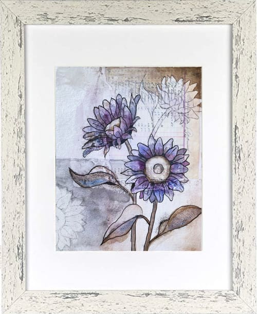 Sunflower | Mixed Media in Paintings by Kathy Ferguson Art