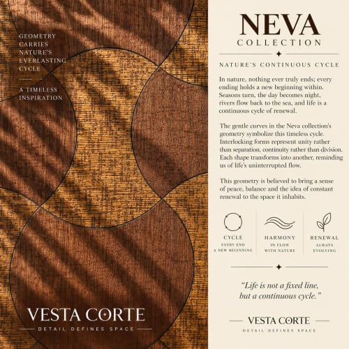 Wood Veneer Coasters, Neva Collection Geometric Marquetry Set (4) | Tableware by Vesta Corte