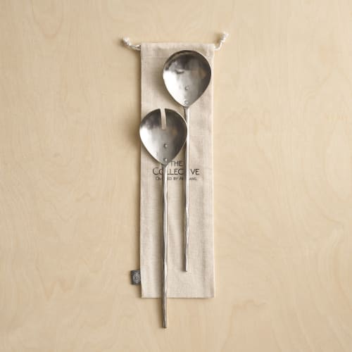 Forge Pewter Salad Servers - Set of 2 | Utensils by The Collective