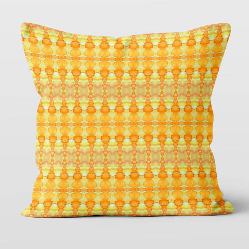 Sunshine Cotton Linen Throw Pillow Cover | Pillows by Brandy Gibbs-Riley