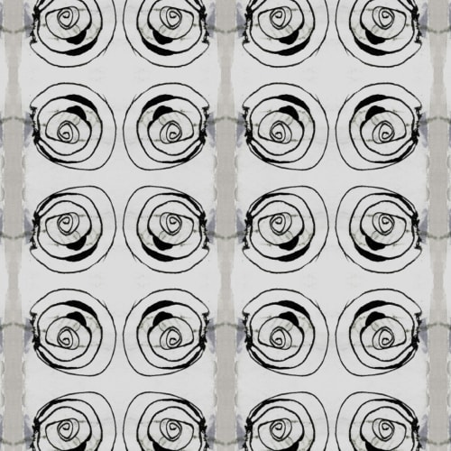 Spiral, Ink Wash | Linens & Bedding by Philomela Textiles & Wallpaper