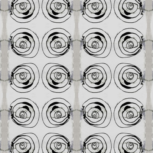 Spiral, Ink Wash | Fabric in Linens & Bedding by Philomela Textiles & Wallpaper