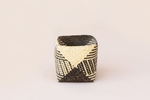 Natural Storage Basket |Stripe Noir | Storage by NEEPA HUT