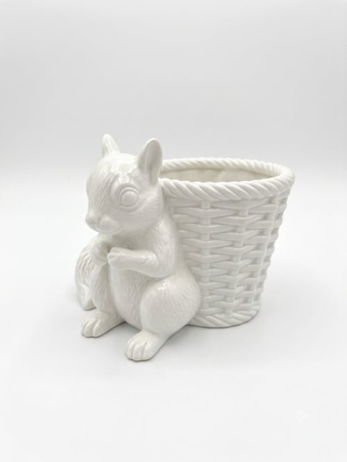 Squirrel Wicker Planter | Plant Stand in Plants & Landscape by Kimi Craft Corner