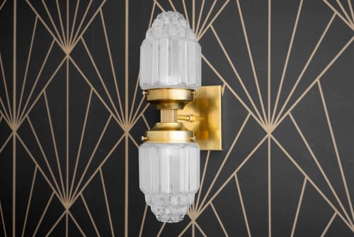 Deco Wall Sconce - Brass Sconce - Model No. 7180 | Sconces by Peared Creation