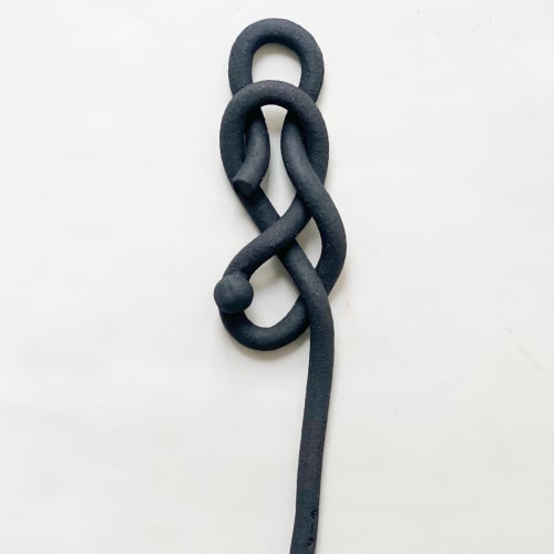 Clay Object 79- Dot on Knot (Dark Brown) | Sculptures by OBJECT-MATTER / O-M ceramics