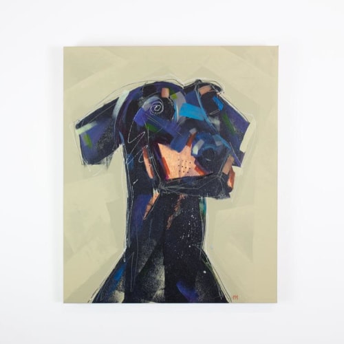 Doberman | Oil And Acrylic Painting in Paintings by Sorelle Gallery