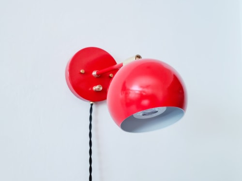 Pivoting Head Bedside Reading Wall Light, Gold Industrial | Sconces by Retro Steam Works