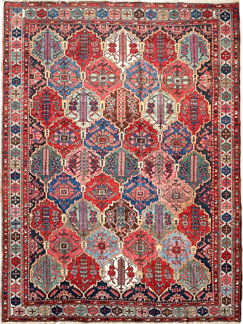 BEYOND CHARMING Antique Diamond Garden Bakhtiari | Area Rug in Rugs by The Loom House