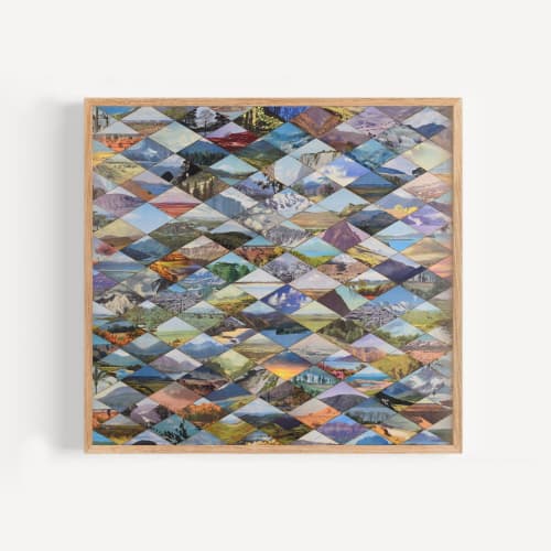 Mountain Patchwork | Collage in Paintings by Amelia Coward