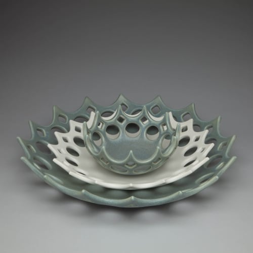 Crown Nesting Bowls | Decorative Tray in Decorative Objects by Lynne Meade