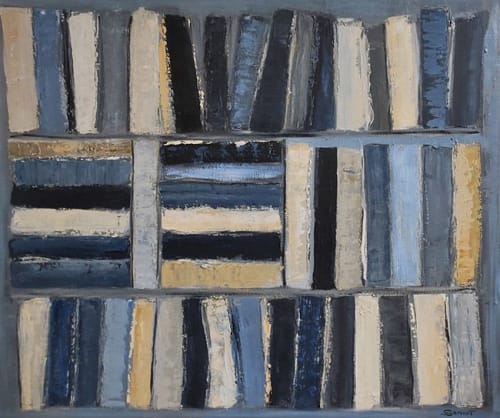 Les Livres Gris / Free Books | Oil And Acrylic Painting in Paintings by Sophie DUMONT.