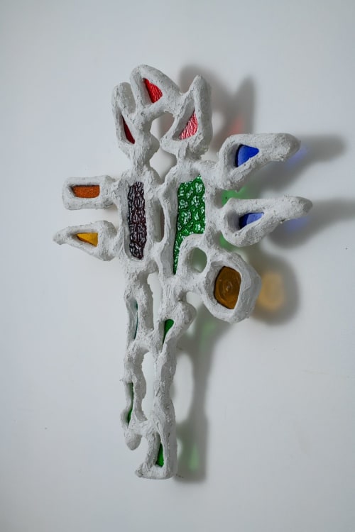 Stained Glass Cross | Sculptures by Shawn Button