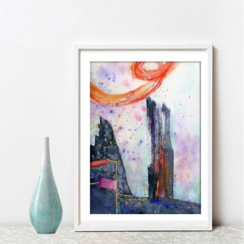 With a Flourish | Watercolor Painting in Paintings by Brazen Edwards Artist