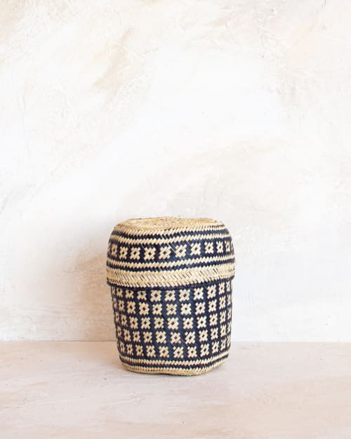 Extra Small Oaxacan Woven Basket - Midnight | Storage by MINNA