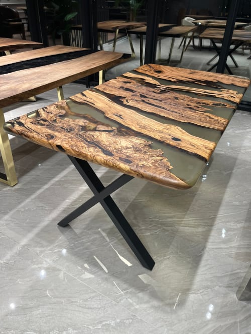 Modern Epoxy Table - Resin Table - Luxury Kitchen Table | Tables by Tinella Wood