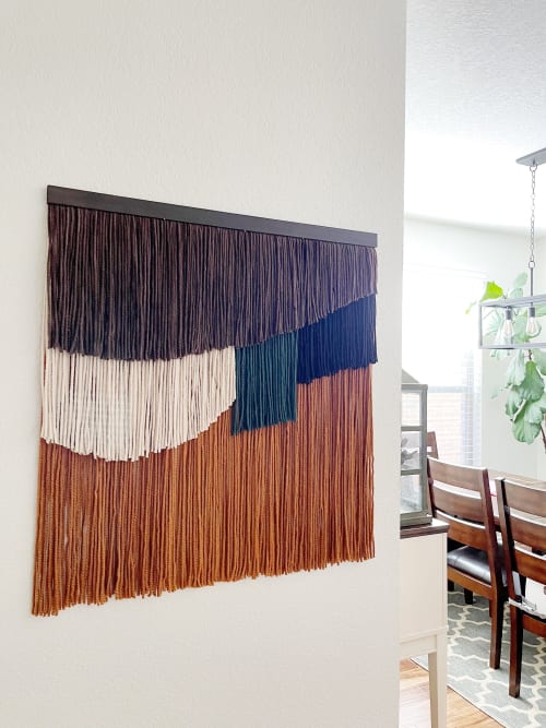 Custom Layered Dip Dyed Wall Hanging | Wall Hangings by Mpwovenn Fiber Art by Mindy Pantuso