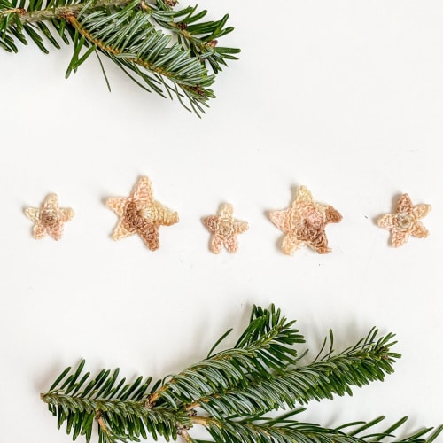 Teeny Crochet Star Garland DIY KIT | Decorative Objects by Flax & Twine