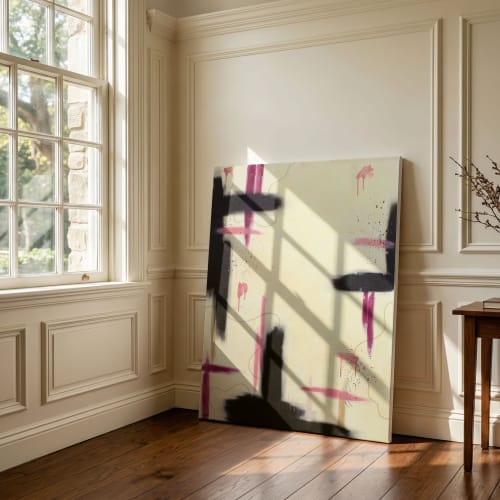 Raw Bloom | Pink and Magenta Abstract Canvas Print | Modern Wall Art | Prints in Paintings by Abby May