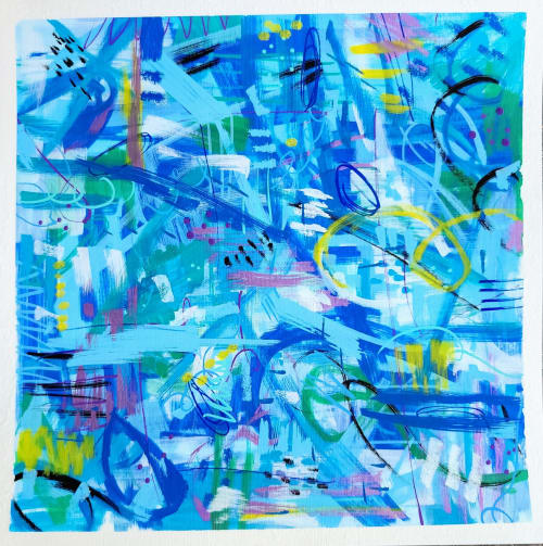 Blue Eye Music | Oil And Acrylic Painting in Paintings by Amanda Lind