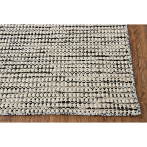Whitney Black Wool Flatweave Rug | Rugs by Organic Weave Shop