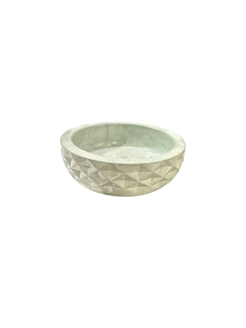 Mist Faceted Valet Bowl | Decorative Bowl in Decorative Objects by RAW & UNIQ