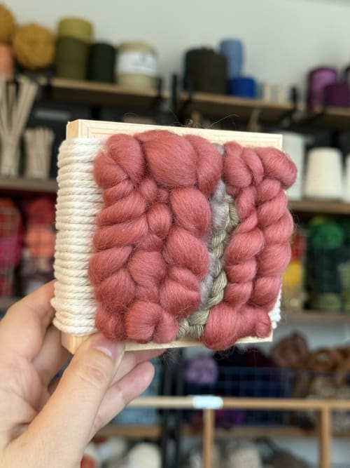 Mini Woven Tile - Abstract No. 3 | Wall Sculpture in Wall Hangings by Mpwovenn Fiber Art by Mindy Pantuso