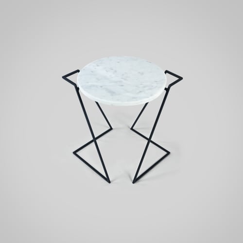 Saturno - Carrara marble side table