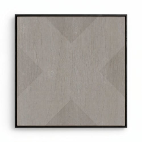 Geo X in Stone by DSCVR Art Framed Canvas Wall Art | Prints by ArtCollectiv