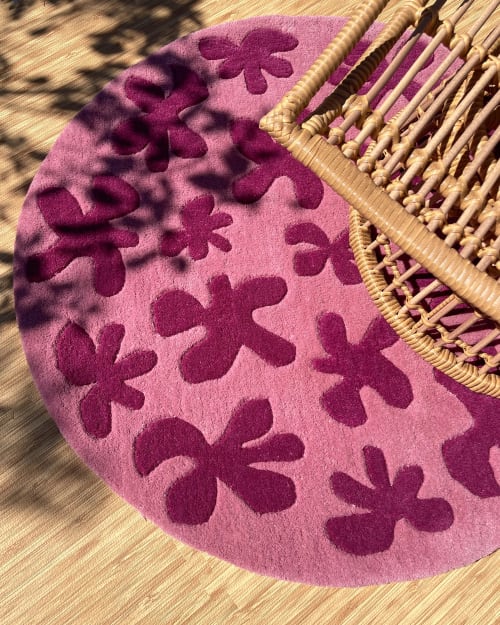 Blossom Round Hand Tufted Rug | Small Rug in Rugs by Jubi Rugs