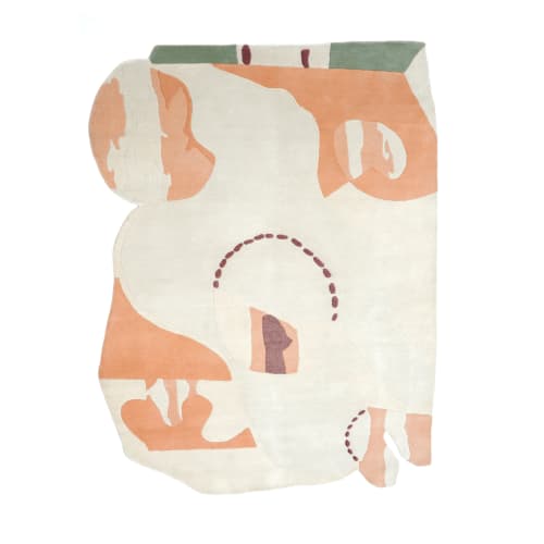 Reclining Figure Rug - Copper Tan | Area Rug in Rugs by Ruggism