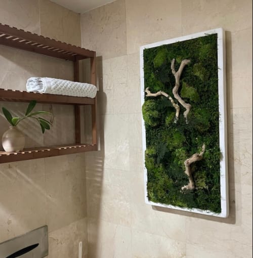 Plant Wall Art Moss and Fern Sculpture, Dimensional Painting | Plants & Landscape by Sarah Montgomery