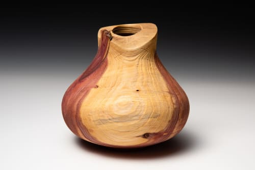 Red Cedar Vessel - Ancient Shapes Series | Vases & Vessels by Louis Wallach Designs