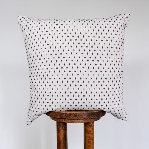 Mini Brown Embroidered Western Motif Pillow 22x22 | Pillows by Vantage Design