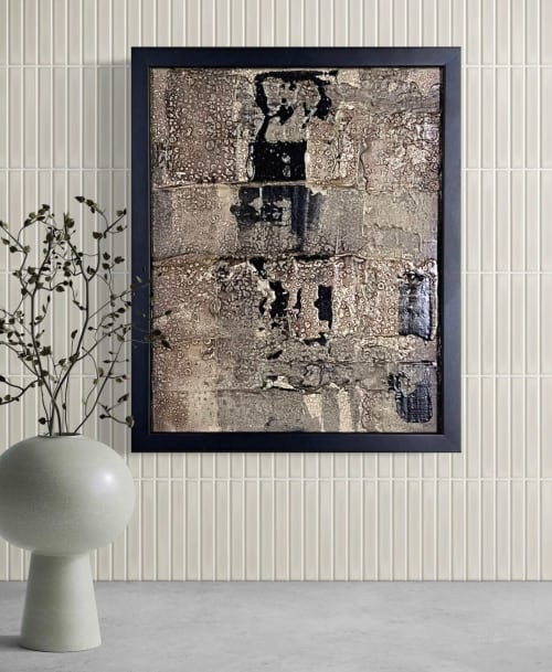 Aditya 1 - Basalt No. 1 - Original mixed-media abstract | Wall Hangings by Arsallan S