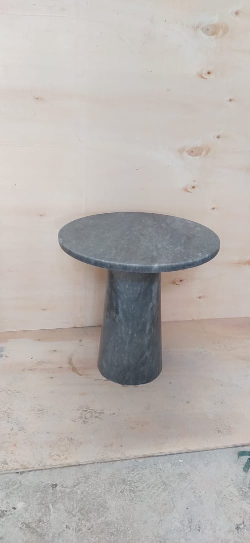 Grey Marble Coffee Table: Modern Side Table, Custom Order | Tables by AEGEAN MARBLE ARTISAN ATELIER