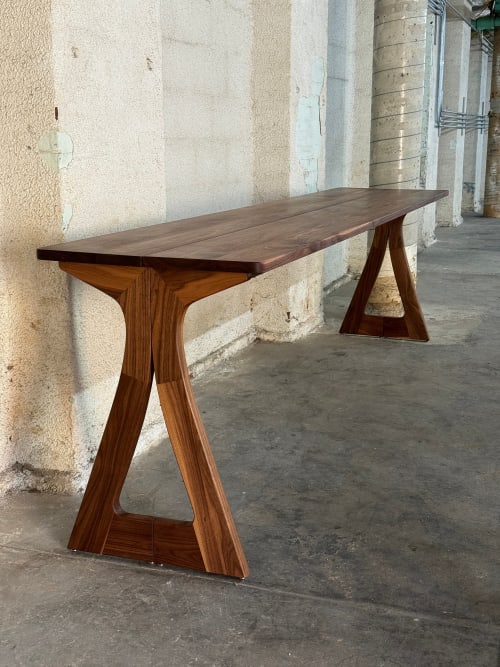 Handmade Drop-Leaf Console Table: Mid-Century Modern Sofa Table, USA made | Decorative Objects by Niaa