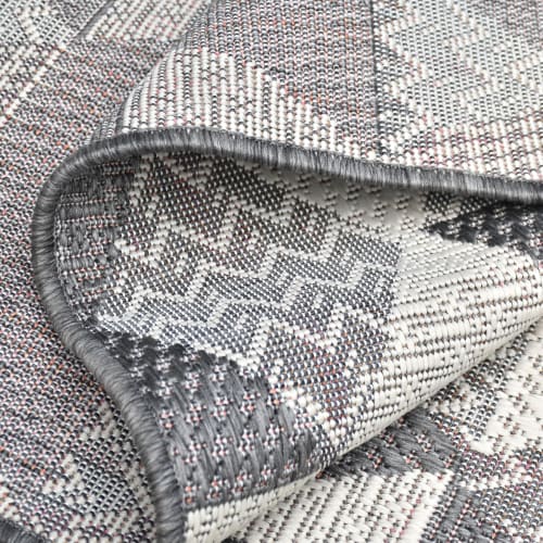 Taupe Hand Woven PET Textured Geometric Area Rug | Rugs by Swiflo