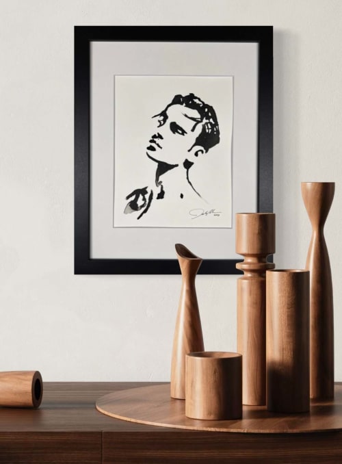 Marcus In Black | Paintings by John Velo Studio