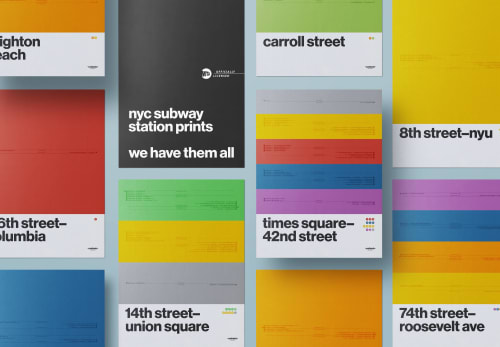 NYC Subway Station Prints | Digital Art in Art & Wall Decor by Centroute Map Company